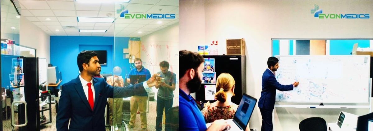 Vamsi Reddy at the Evon Medics lab